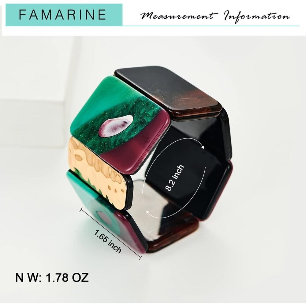 🆕Women's Vintage Tribe Chunky Statement Geometry Bohemia Colorful Bracelet - Picture 6 of 7